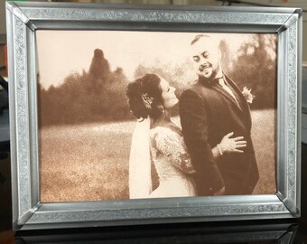 Laser engraved Leather Photos