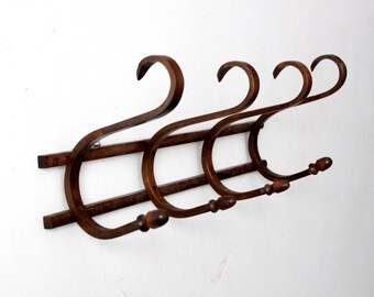 antique bentwood wall rack, coat rack, hat rack