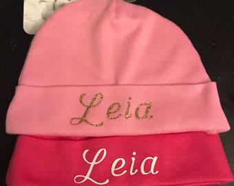 Set of 2 Personalized Infant Hats
