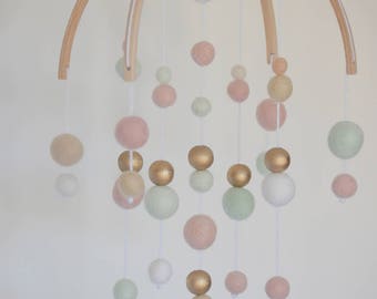 Gift baptism personalized Mobile, nursery decor, room child, birth date, colors, Star decor, wall decoration,