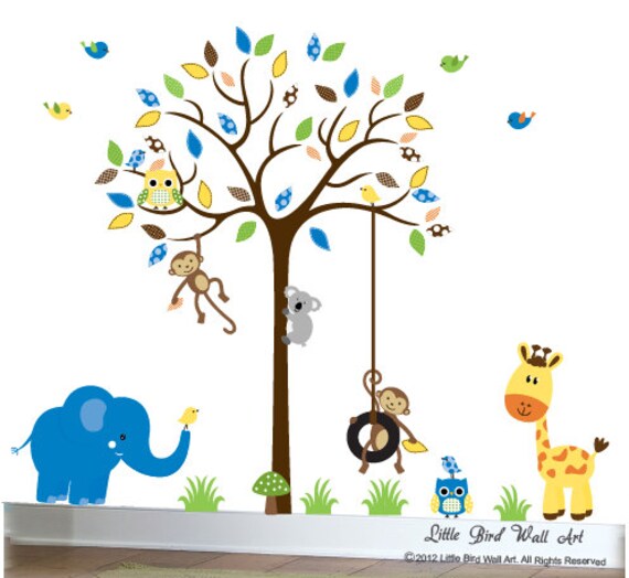 Wall decal tree baby wall decal nursery tree wall decal