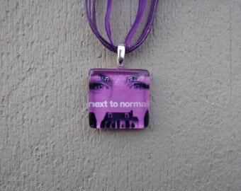 Broadway Musical Next To Normal Glass Pendant and Ribbon Necklace