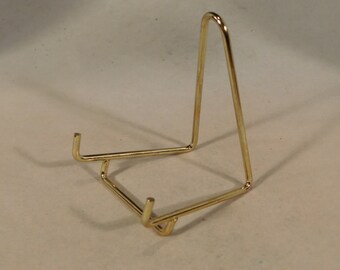 A SMALL Brass Easel Display Stand for Plates, Fossils and More!