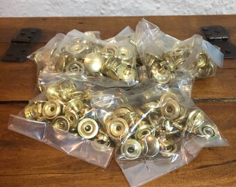 Tandy Leather Factory Line 24 Brass Plated Snap Fasteners - Line 24 Snaps - Heavy Duty Leather Snaps