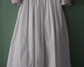READY TO SHIP Girls' Short Sleeve Dress w/Opt. Pinafore, Apron, Bonnet | Size 6,7, 8 | Prairie | Pioneer | Flower Girl | Modest