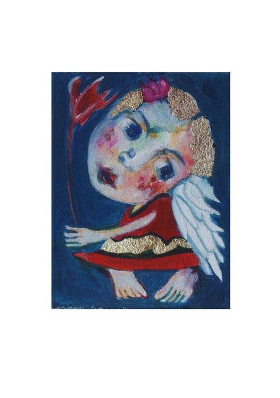 Folk Art Angel Primitive Angel Painting Original ACEO Art   Il 570xN.1367935133 Dhwo 