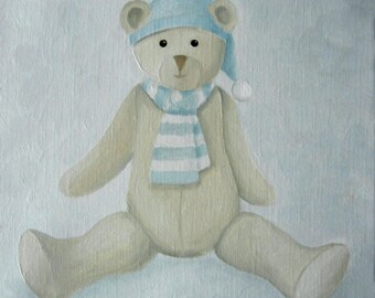 CANVAS Teddy bear children's bedroom - Ref. Bonnet sky