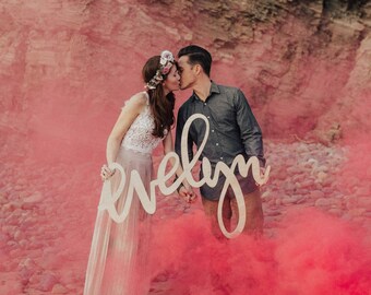 Large Laser Cut Wood Name Sign