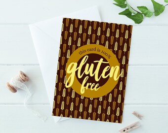 This Card is 100% Gluten Free - A5 Greetings Card