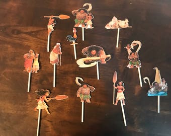 Moana cupcake toppers