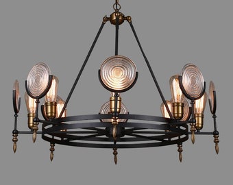 Beautiful industrial art-deco chandelier
