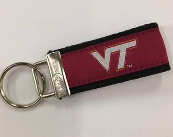 University of Virginia Tech VT licensed web key chain