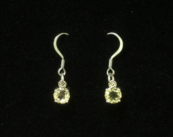 Pastel yellow citrine drop earrings.