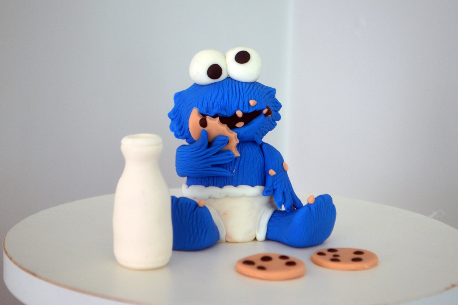 Baby Cookie Monster with Cookies Cake Topper 100 Edible