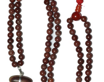 Shiva Lingam Spiritual Mala Beads Power Energy Natural Sunstone Balncing Chakra Goodluck Yoga Necklace