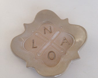 Cream NOLA Hurricane Katrina Memorial Pottery Dish