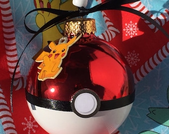 Pokemon Pokeball Glass Ornament