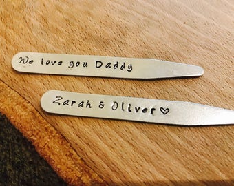 dad gift, fathers day, anniversary present, husband gift, boyfriend gift, Collar stiffeners, personalized husband gift, collar stays