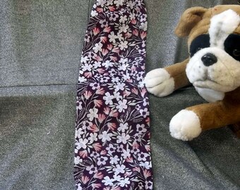 Plastic Bag Holder Sock, Burgundy Floral Print