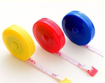 1 Pcs 1.5m retractable ruler centimeter/inch tape measure mini ruler Colorful