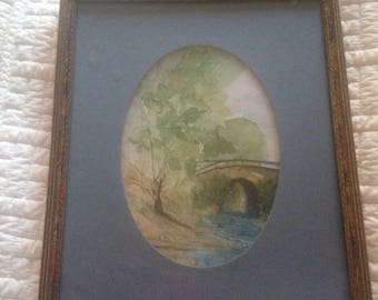 Vintage 8x11 watercolor original