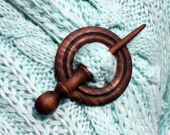 Wooden Shawl Pin or Hair Stick