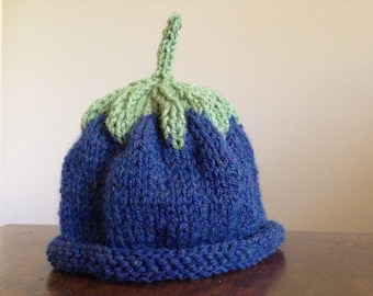 BERRY - Hand Knitted Baby Beanie / Hat (Newborn to 12 months)