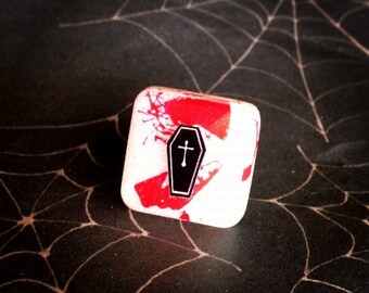 Bloody Coffin Ring (Adjustable)