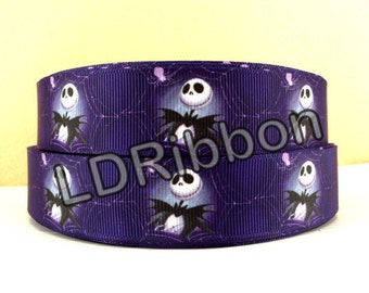 1" Skeleton Grosgrain Ribbon