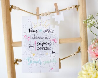 Puzzle - soon grandparents - pregnancy announcement