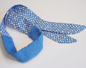 Gel Sweatband Cooler, Terry Cloth Headband, Neck Cooler Scarf, Stay Cool Tie, Body Head Heat Relief Cooling Band, Blue, Sports Wrap iycbrand