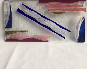 fused glass serving dish