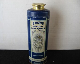 Vintage Jung's Foot Powder Tin