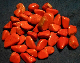 RED JASPER Tumbled and polished Natural Stone