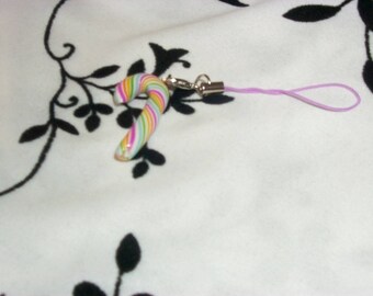 phone charm / strap candy multicolor Fimo