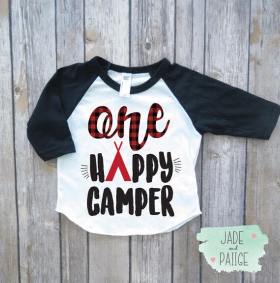 one happy camper kids birthday shirt birthday gift baby boy