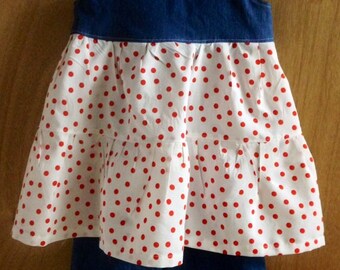 Polka Dot Summer Top and Ruffle Shorts, girls size 5