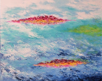 I Was a Stranger #5 - Original Abstract Oil Painting, ready to hang