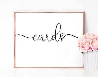Cards Sign | Wedding Sign, Gift Table Sign, Card Sign, Card Box Sign, Wedding Card Sign, Cards and Gifts Sign, Card Table Sign, Cards Sign