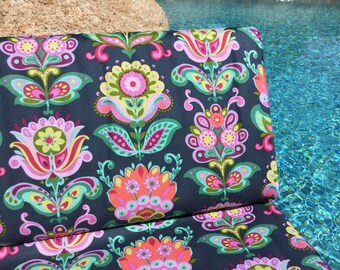 Amy Butler Bright Heart Folk Bloom Midnight Color ~ Bright Heart Collection by Amy Butler, Cotton Quilt Fabric