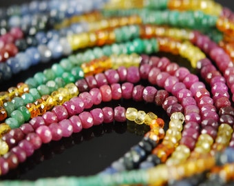 1/2 strand semi precious stone rondelles - WHOLESALE PRICES 25.00