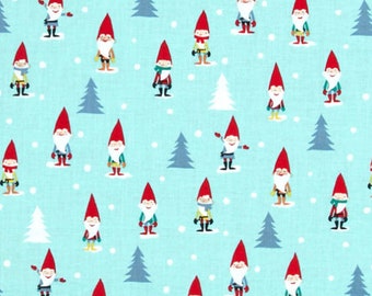 Many Mini Gnomes Michael Miller fabric FQ or more