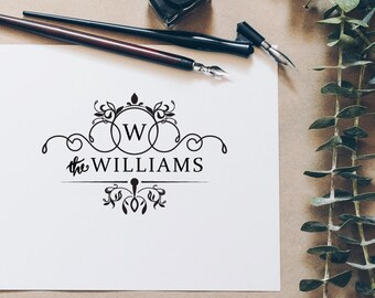 Family Name Stamp, Last Name Stamp, Book Stamp, Label Stamp, Personalized Gift, Self Inking Rubber Stamp - CN794