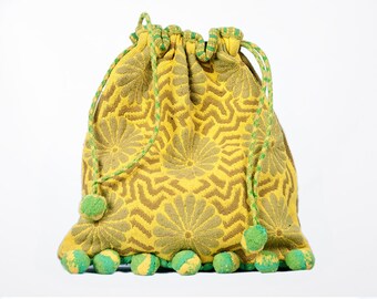 60's DRAWSTRING CARPET BAG Purse