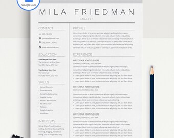 Google Docs Resume, Google Docs Resume Template Professional, Creative Google Docs 1 Page Resume Template, Resume Template Google Docs Teal