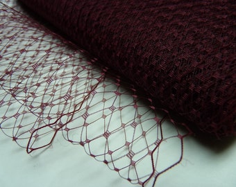 1 Yard 9 inches wide Russian/French Veiling -- WINE (BURGUNDY)