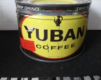 Vintage Collectible Yuban Coffee Tin-keywind-original lid