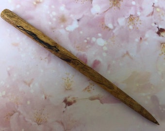 Hand Carved Orange Tree Wood Hair Stick / Shawl Pin