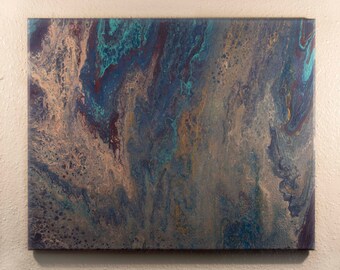 Abstract Painting. Wall Decor. Acrylic Painting. Decoration. Acrylic Pour Painting. Cut Stone