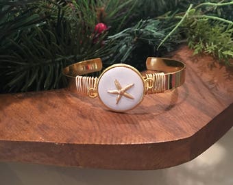 Starfish Wire-Wrapped Bracelet